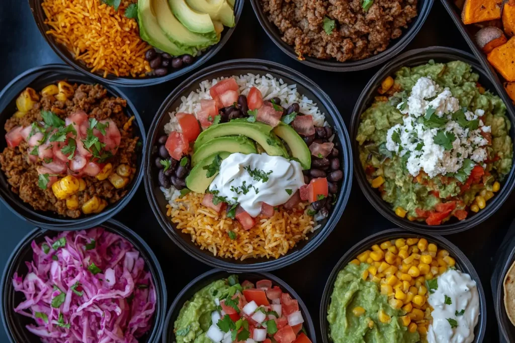 Customized taco bowl recipe variations