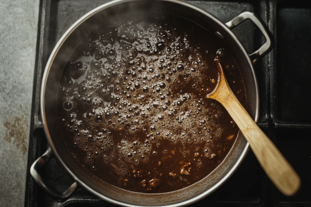 Simmering a pot of naturally delicious venison chili.