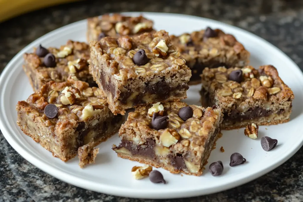 Delicious homemade banana oatmeal bars