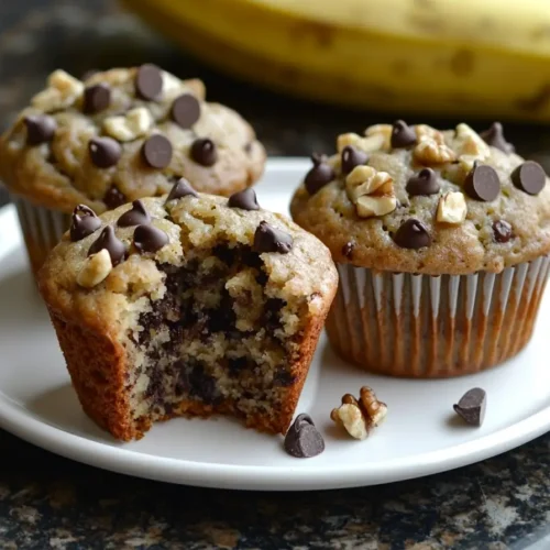 Close-up of gluten free banana muffins