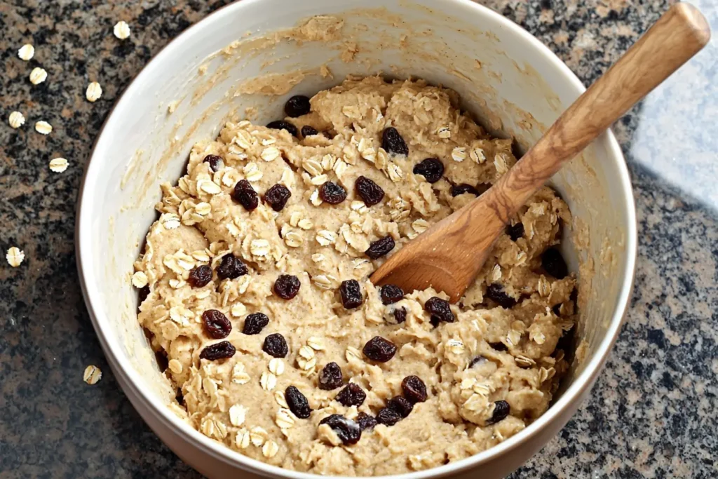 Quaker oatmeal raisin cookies dough