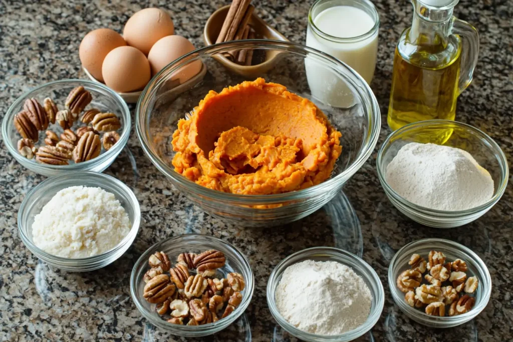 Sweet potato muffins ingredients