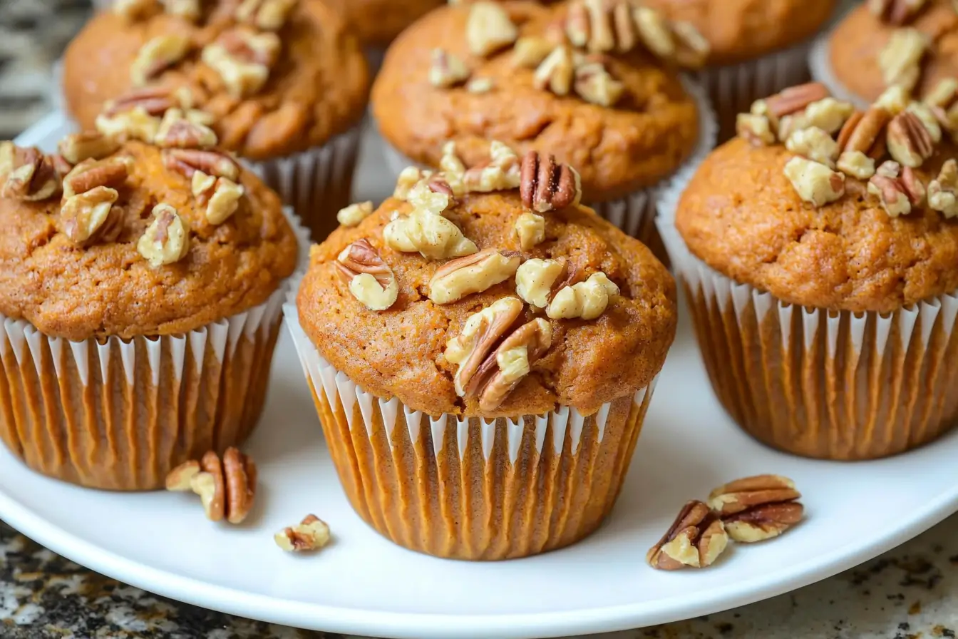 Freshly baked sweet potato muffins