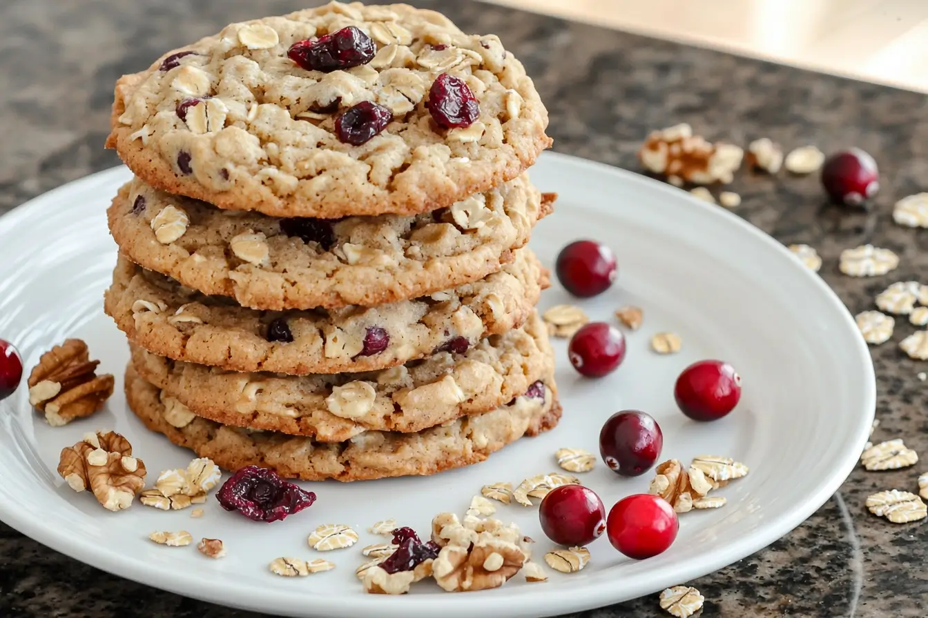 Delicious cranberry oatmeal cookies