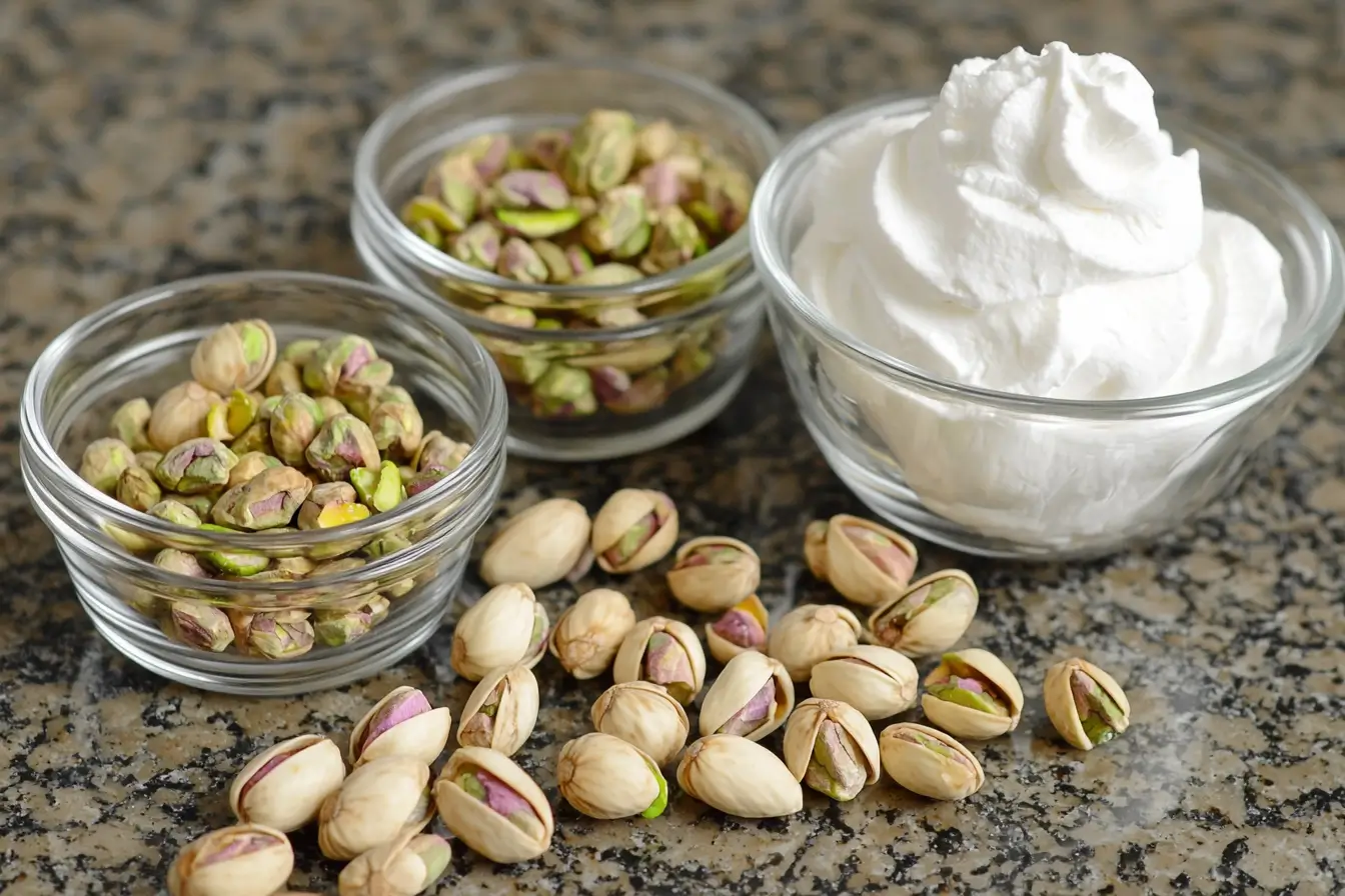 Pistachio cheesecake topping ingredients