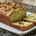 Freshly baked sliced avocado bread