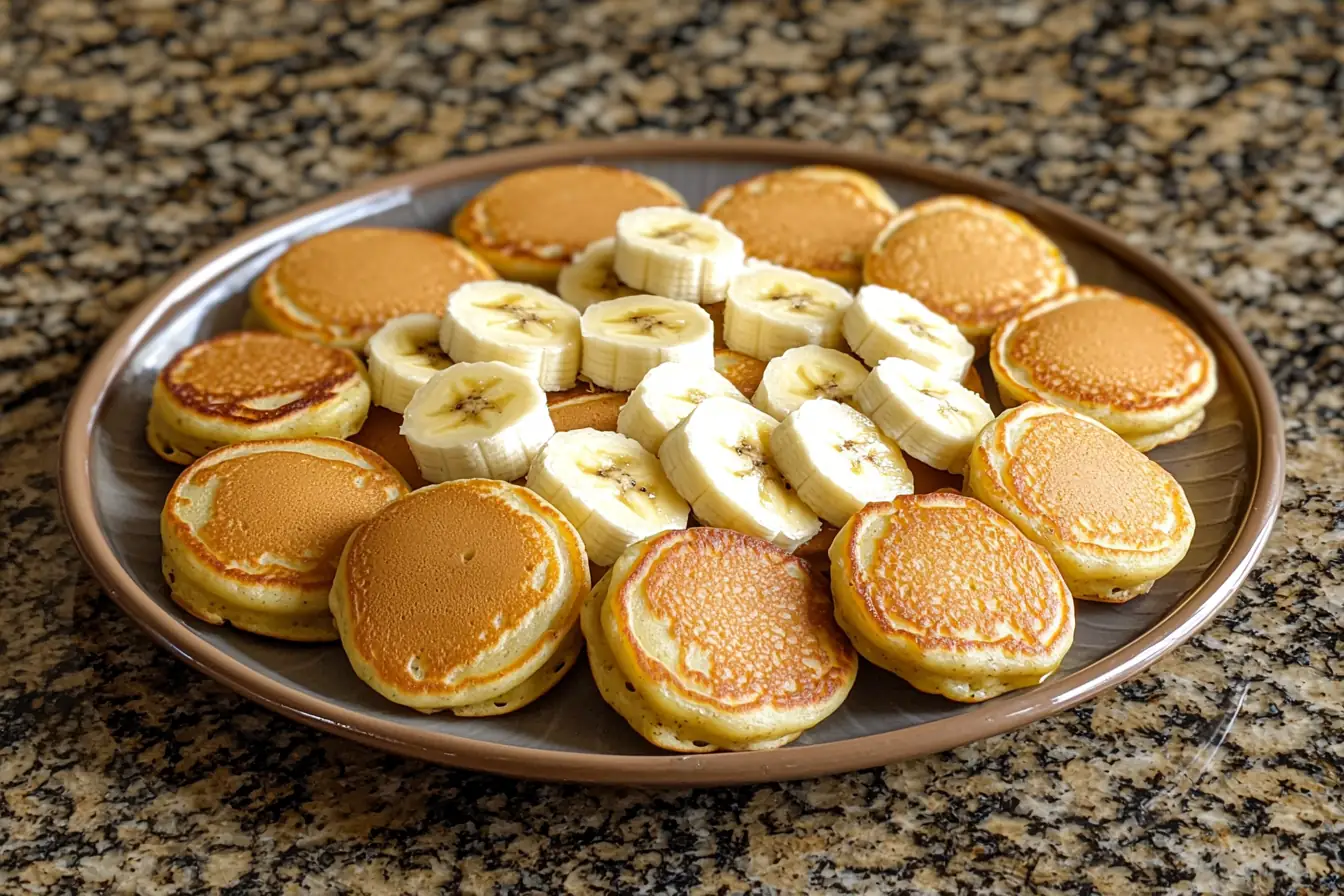 Golden Banana Mini Pancakes