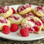 Delicious homemade raspberry cheesecake cookies