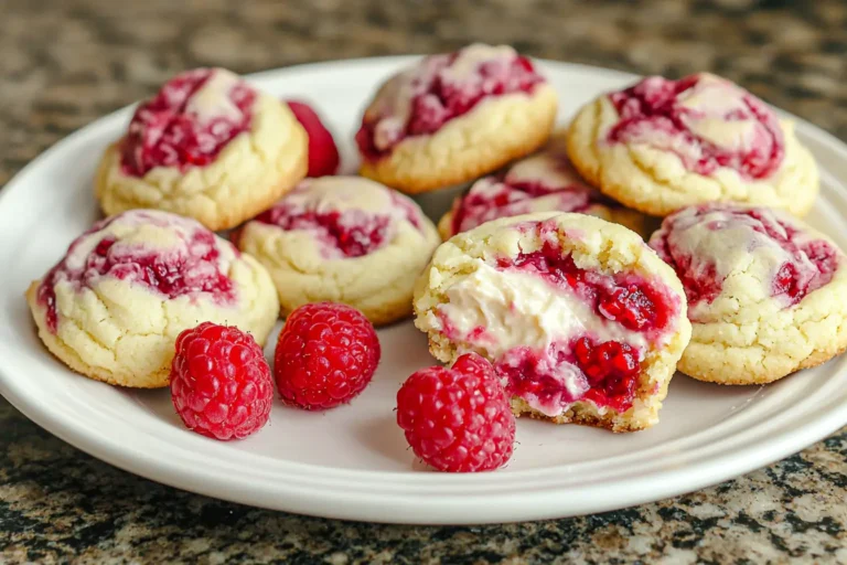 Delicious homemade raspberry cheesecake cookies